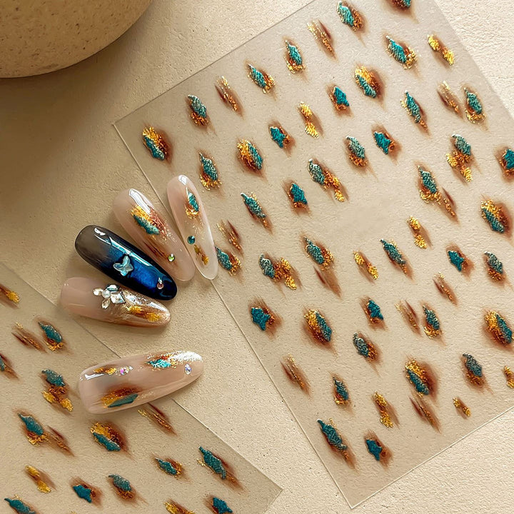 Kreative Nagelkunst Glitzer Transfers