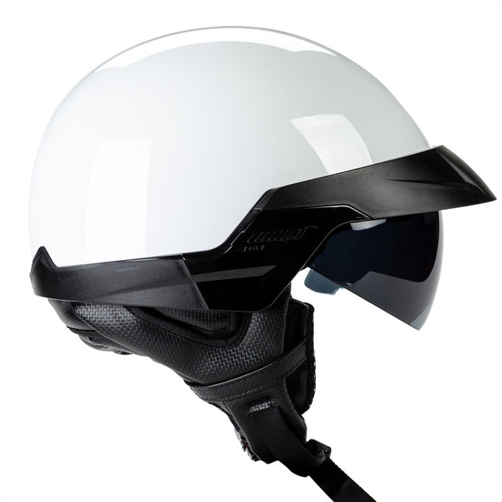 Urban Style Motorrad Halbschale mit Visier Karnz