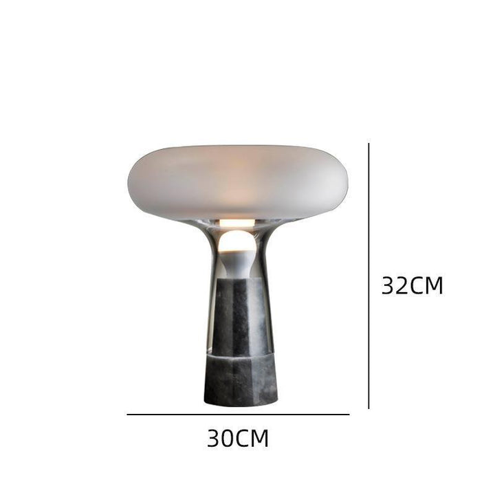Moderne Glas Tischlampe mit Marmorbasis