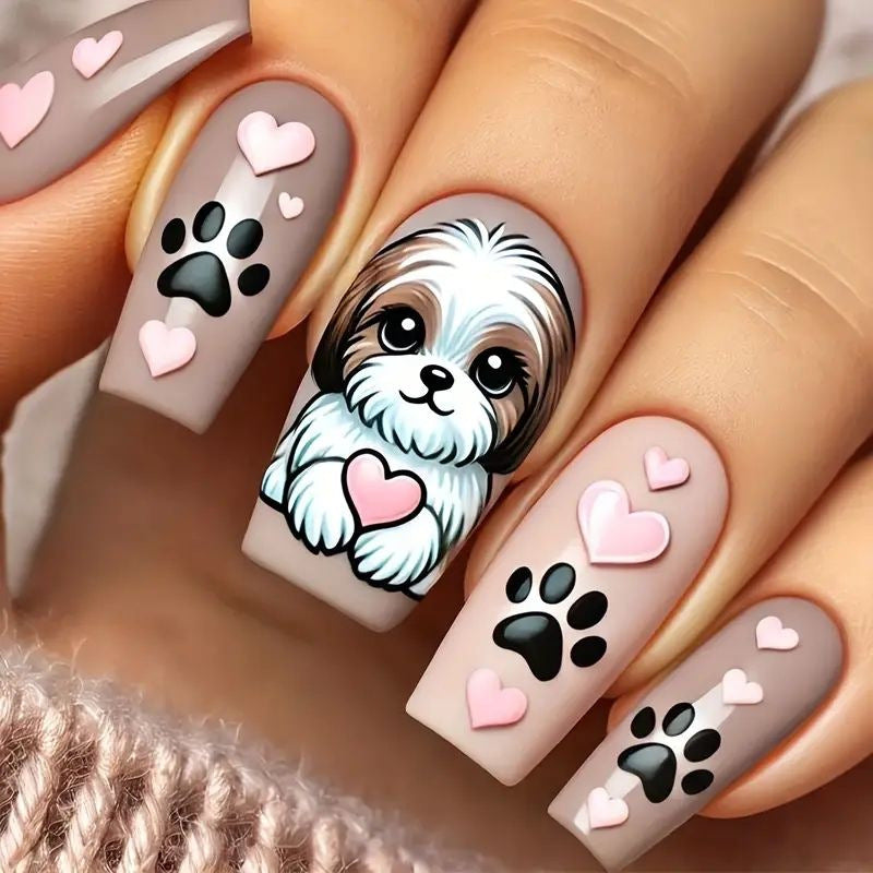 Dekorative Hundethemen-Nagelkunstverstärkungen Karnz