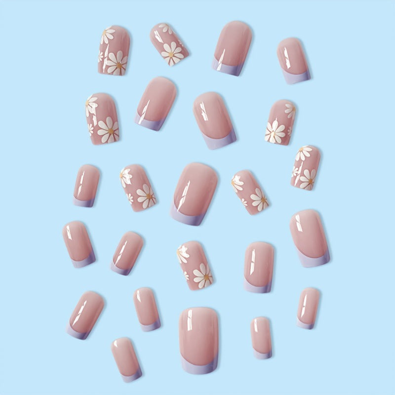 Künstlerische florale Acryl-Nagelerweiterungen Karnz