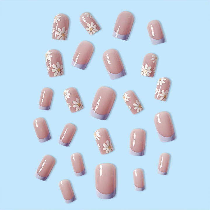 Künstlerische florale Acryl-Nagelerweiterungen Karnz
