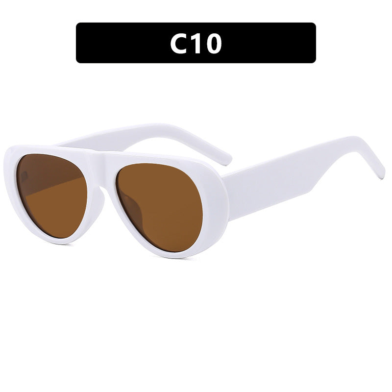 Damen modische Sonnenbrille mit futuristischem Design und polarisierten Gläsern Karnz