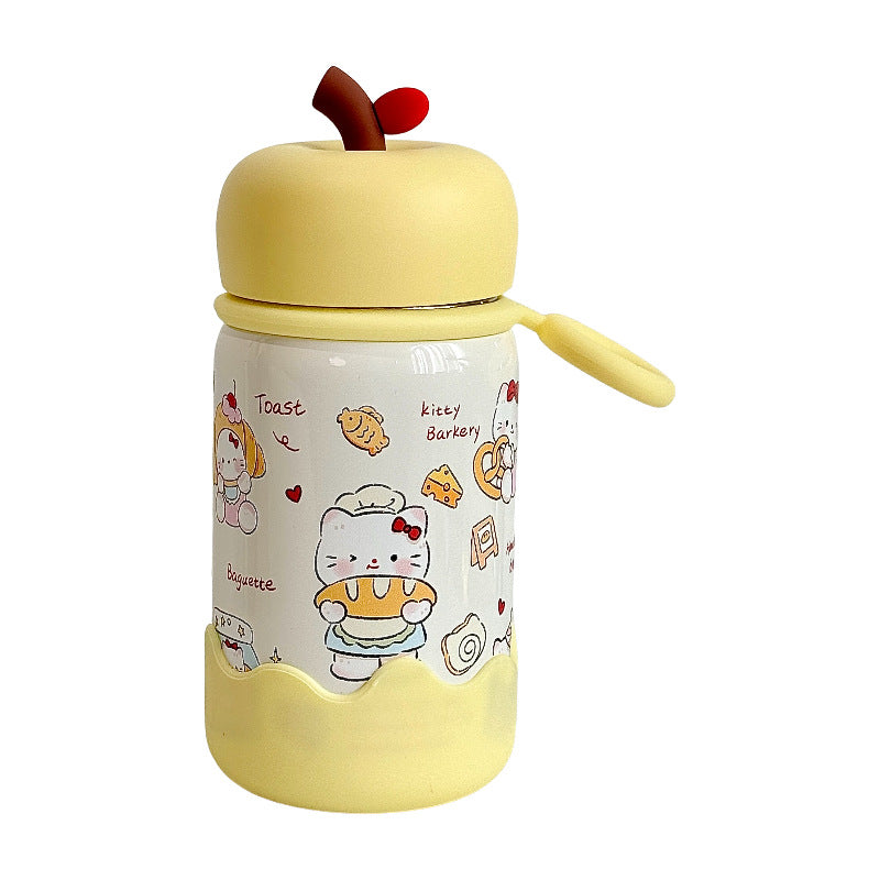 Damen tragbare Kaffeetasse mit kreativem Deckel Karnz