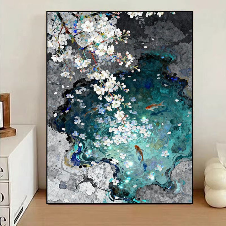 Floral Water Reflection Leinwandkunst Karnz