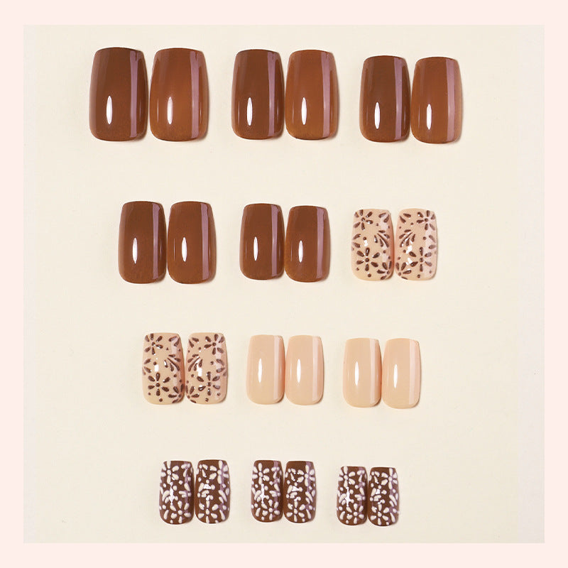 Premium Press-On Nail Set mit Künstlerischen Designs Karnz