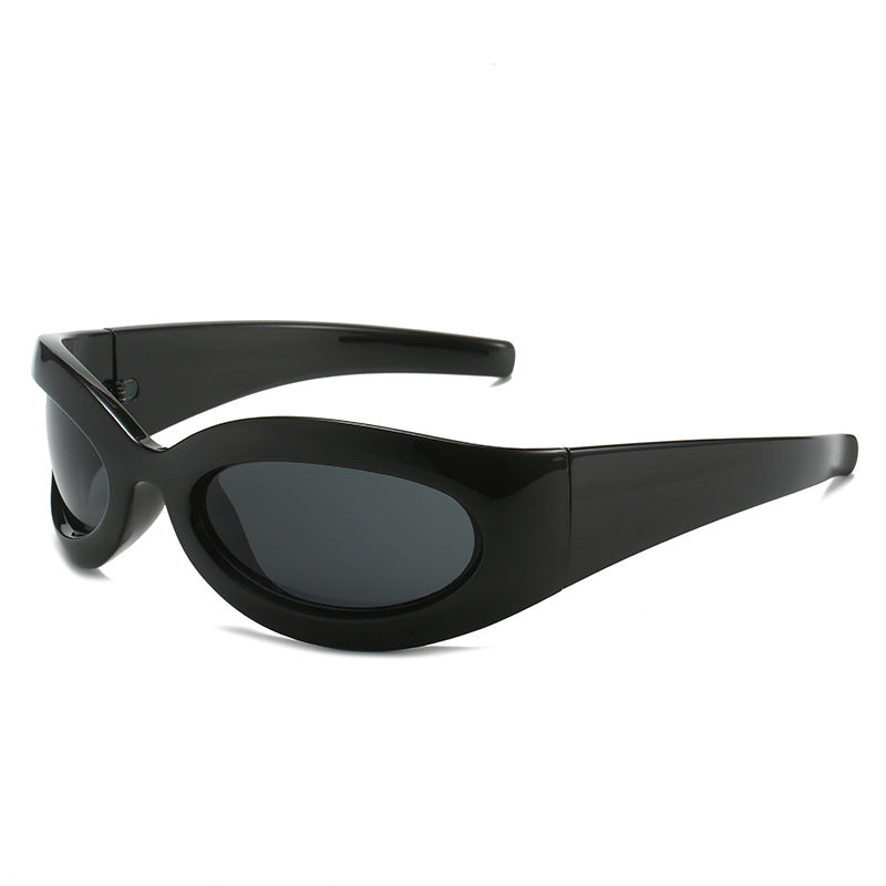 Damen trendige Sportsonnenbrille mit aerodynamischem Design Karnz