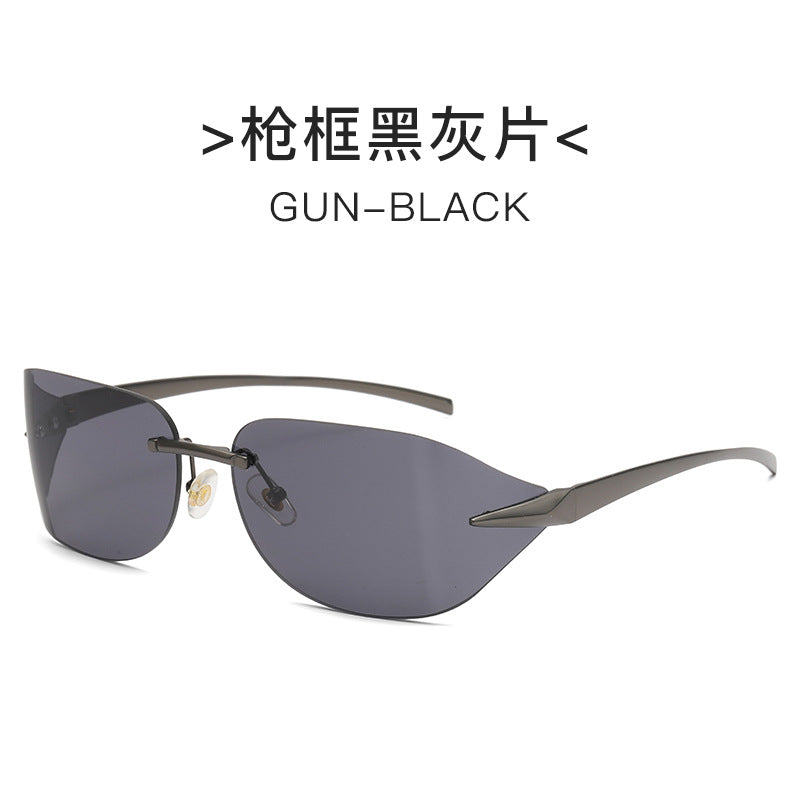 Damen futuristische Sonnenbrille mit elegantem minimalistischem Design Karnz