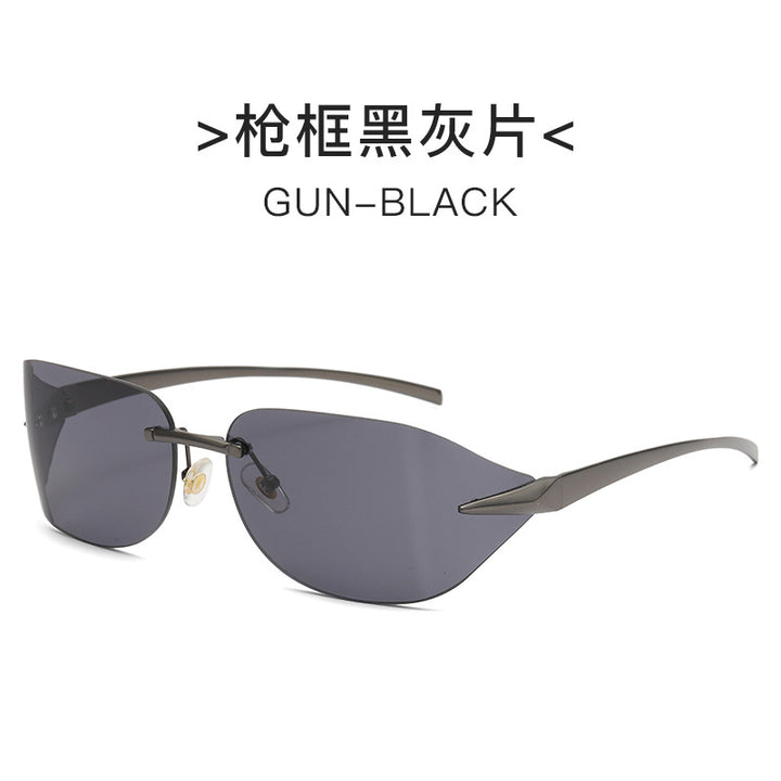 Damen futuristische Sonnenbrille mit elegantem minimalistischem Design Karnz