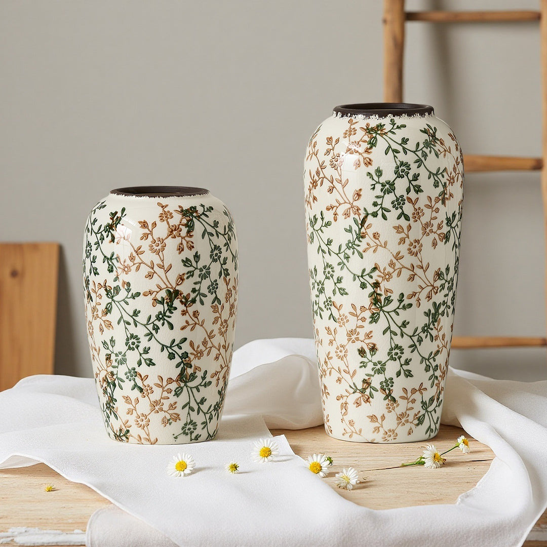 Florale Keramikvase Karnz