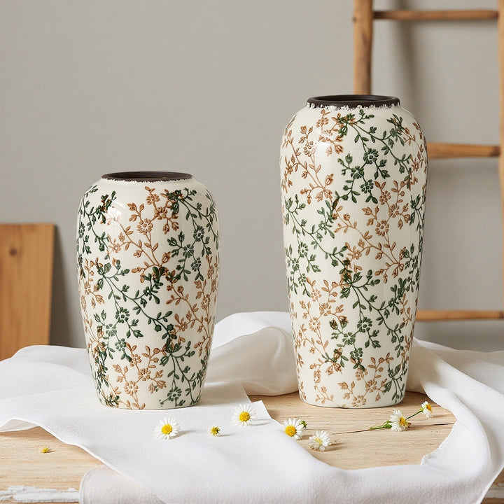 Florale Keramikvase Karnz