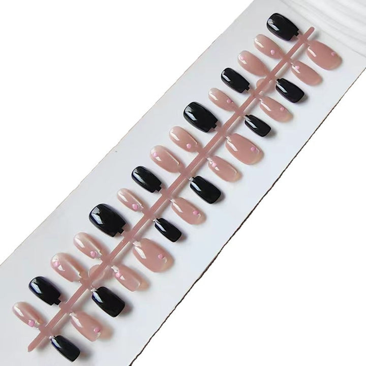 Kunstfingernägel Im Eleganten Schwarz-Pink Design Karnz