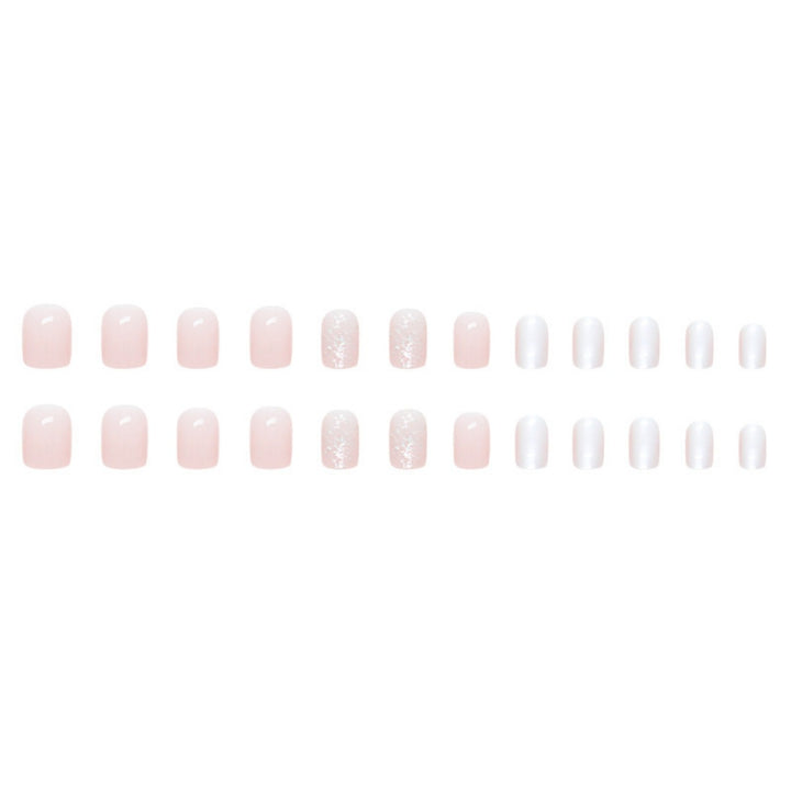 Eleganter Glänzender Press-On-Nagelset Karnz