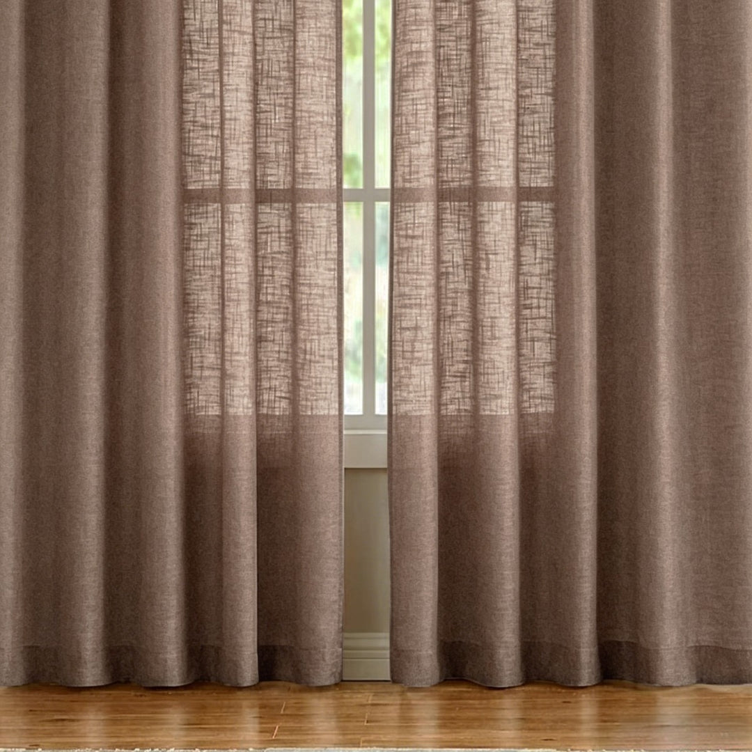 Durchsichtige Leinen-Fenstervorhänge Karnz
