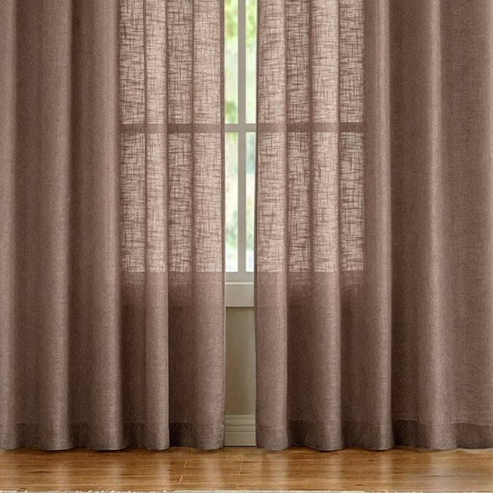 Durchsichtige Leinen-Fenstervorhänge Karnz