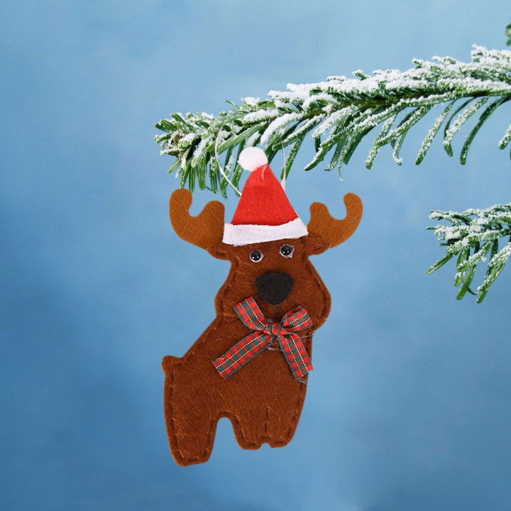 Dekorative Weihnachtsbaumornamente in Rentierform