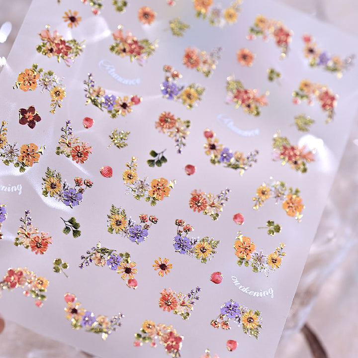 Floral Nagelkunst Aufkleber