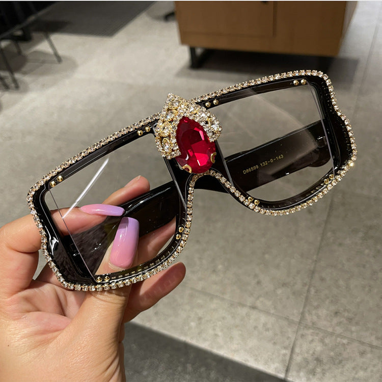 Damen Schmuckstein-verzierte Sonnenbrille Karnz