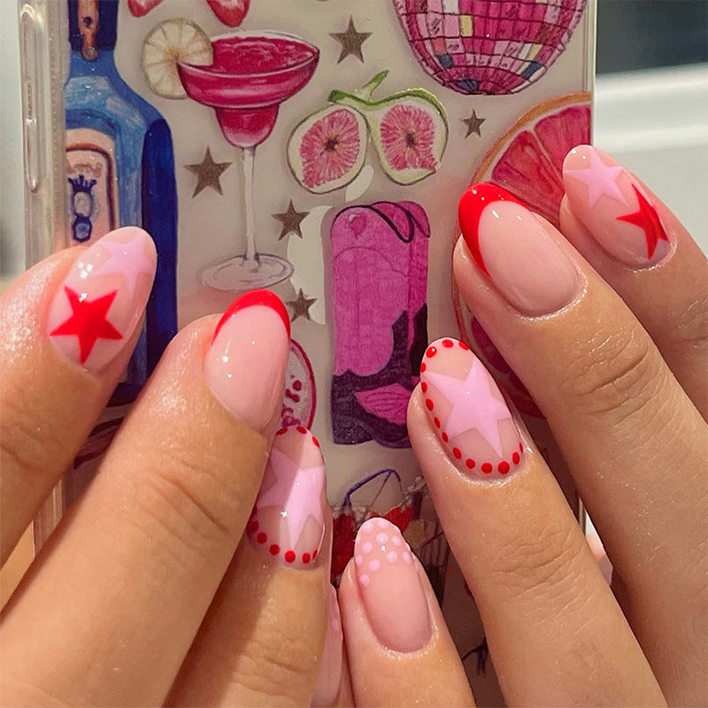 Kunstnagelset mit kreativen Sternen-Designs und glanzvollem Finish Karnz