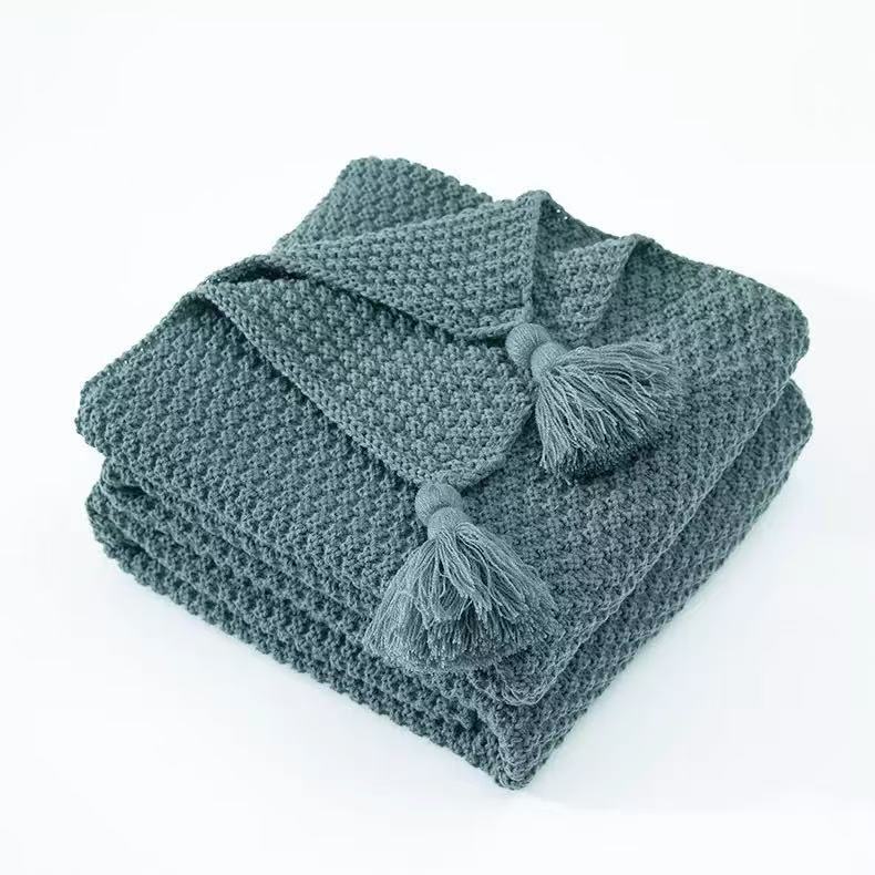 Premium strukturiert Strickwurfdecke