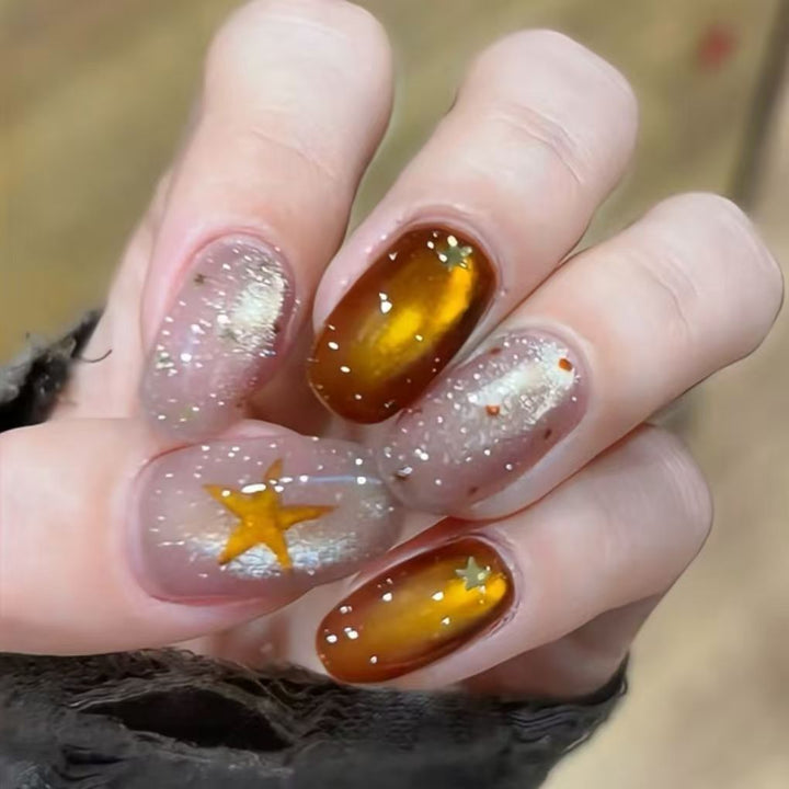 Glitzernde Ombré Nagel Kunst Extensions