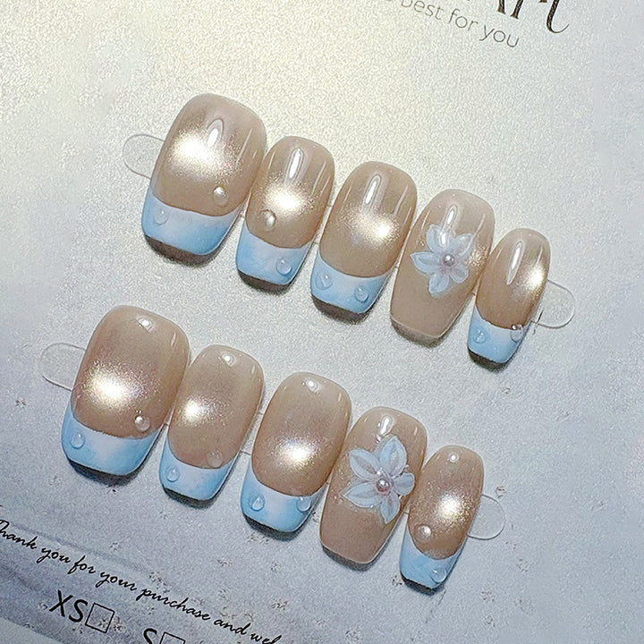 Premium French Tip Press-On Nails Karnz