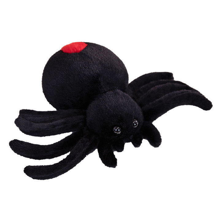 Plüsch Rot-Punkt-Spinne Stofftier mit beweglichen Beinen und glänzenden Sicherheitsaugen Karnz