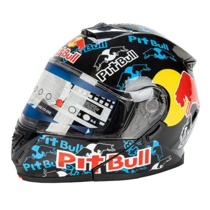 Vollgesichts-Motorradhelm mit Grafikdesign Karnz