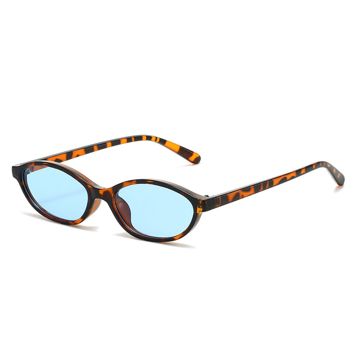 Retro-inspirierte schlanke ovale Sonnenbrille Karnz