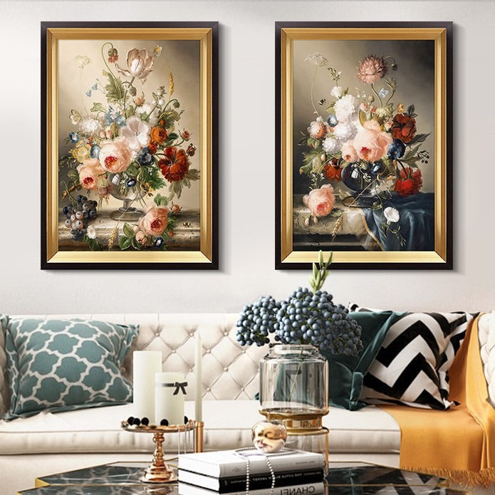 Vintage Blumen Dekorative Kunst