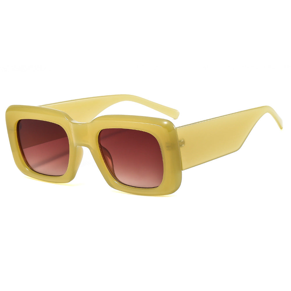 Damen oversized Sonnenbrille mit quadratischem Rahmen und transparentem Design Karnz