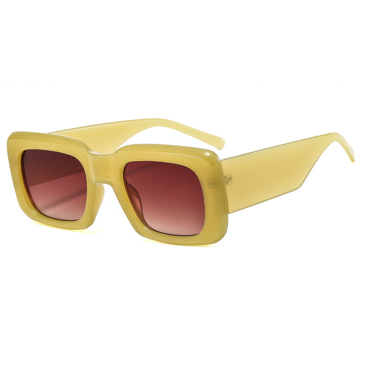 Damen oversized Sonnenbrille mit quadratischem Rahmen und transparentem Design Karnz