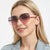 Damen Modische Schildpatt-Sonnenbrille mit goldenen Akzenten Karnz