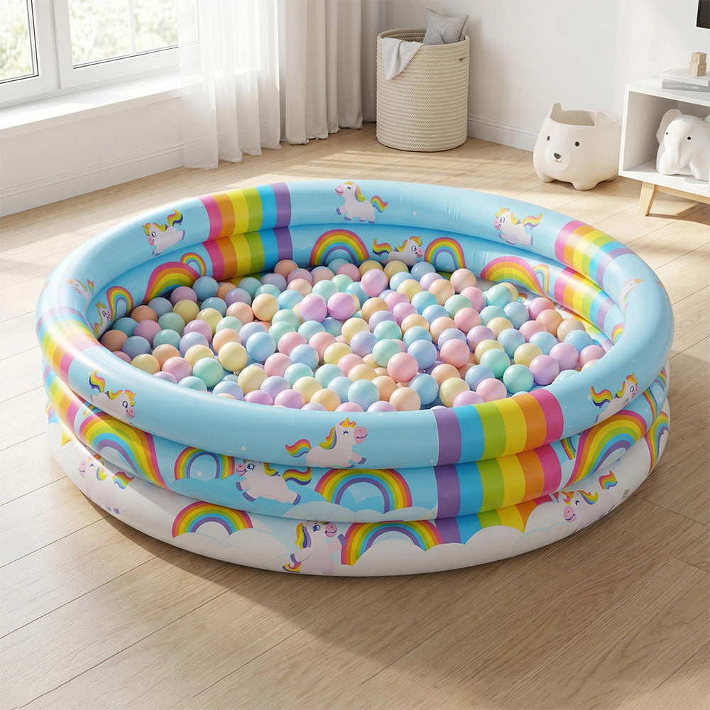 Unisex Aufblasbares Kinder-Schwimmbecken mit Einhorn-Motiv Karnz