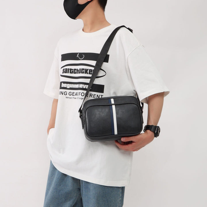 Lässige Leder Schultertasche