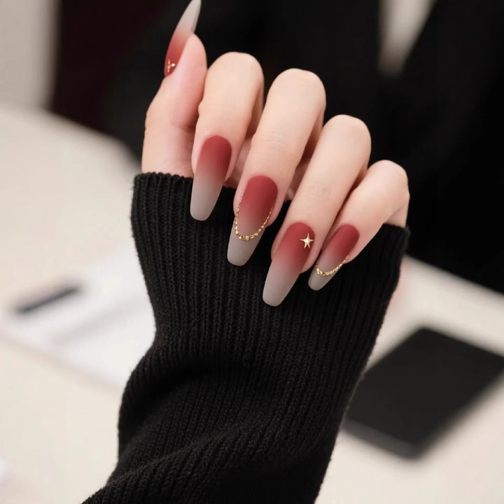 Ombre Dekorative Druck-Nagel-Set