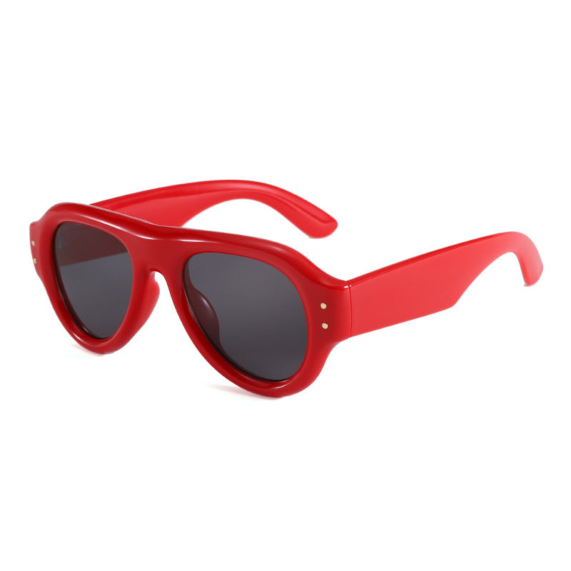 Damen ausgefallene Sonnenbrille im Retro-Stil Karnz