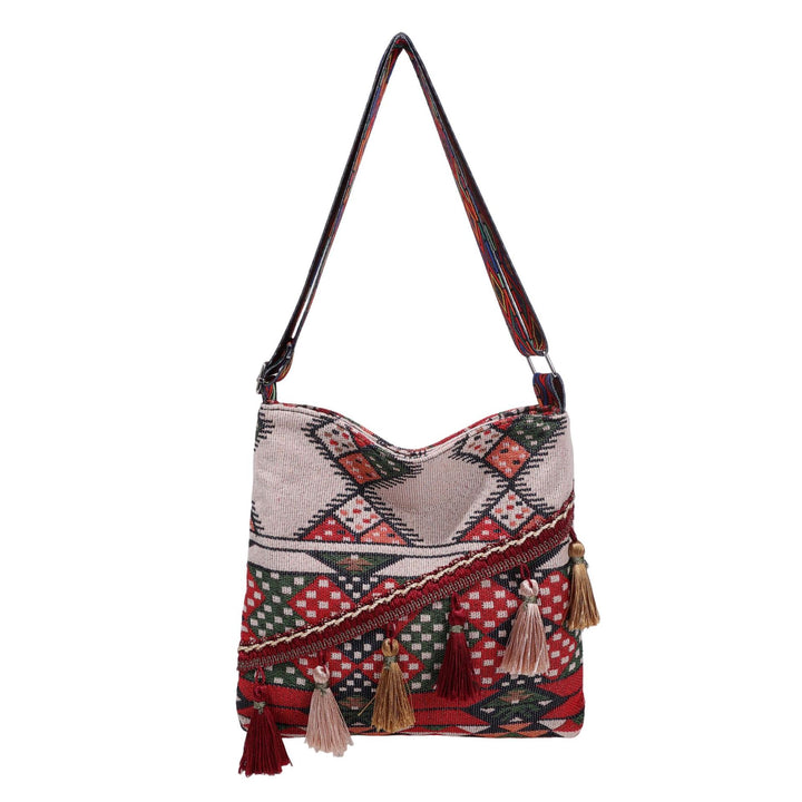 WoBohemian Stil Bestickte Schultertasche Karnz