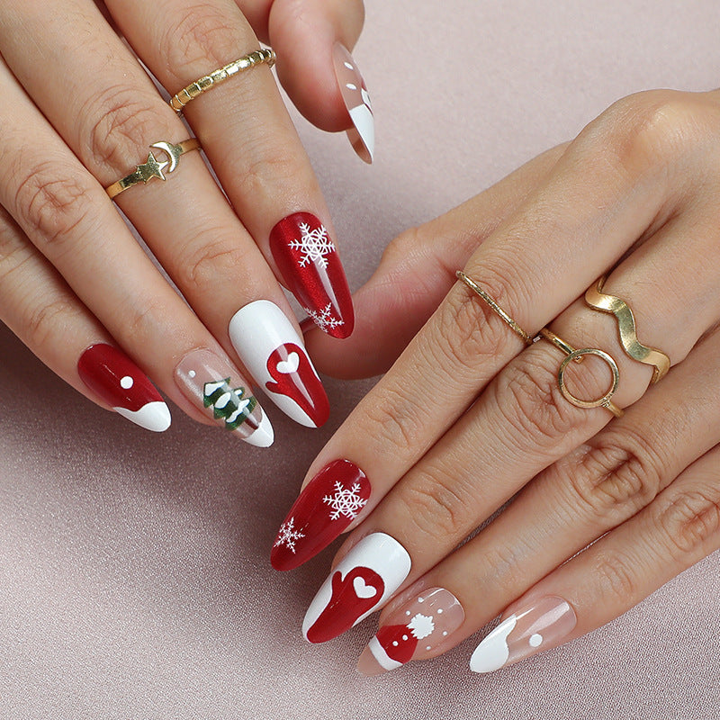 Künstlerisches, urlaubsbezogenes Press-On-Nageldesign