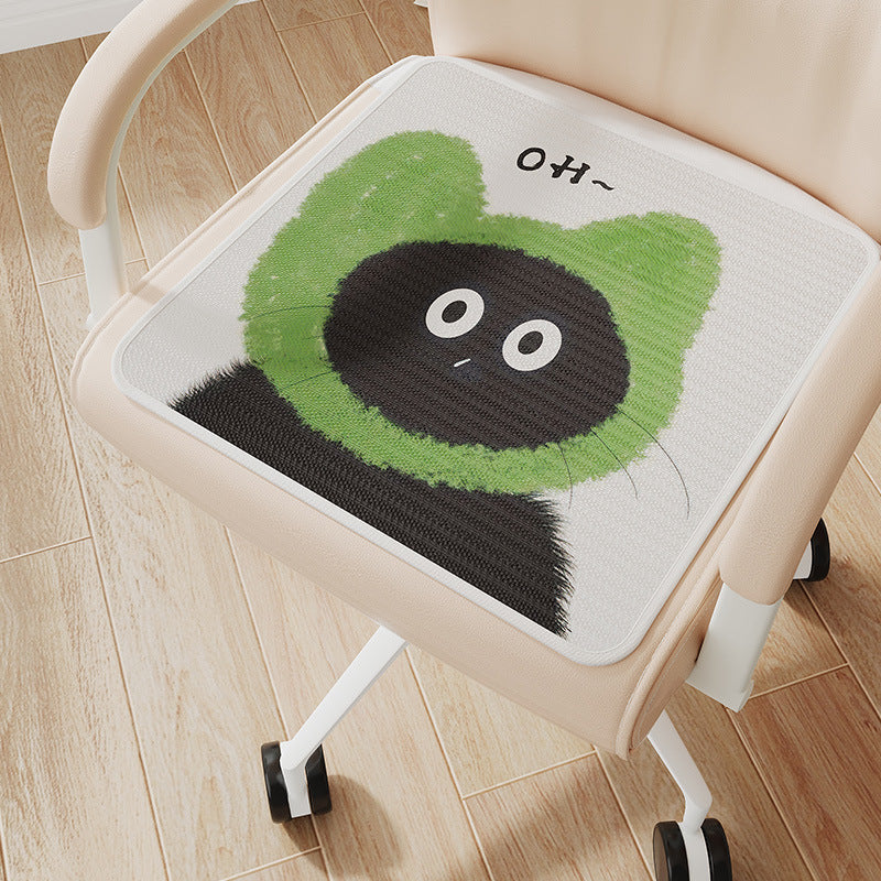 Ergonomic Printed Breathable Chair Seat Cushion Pad with Non-Slip Backing