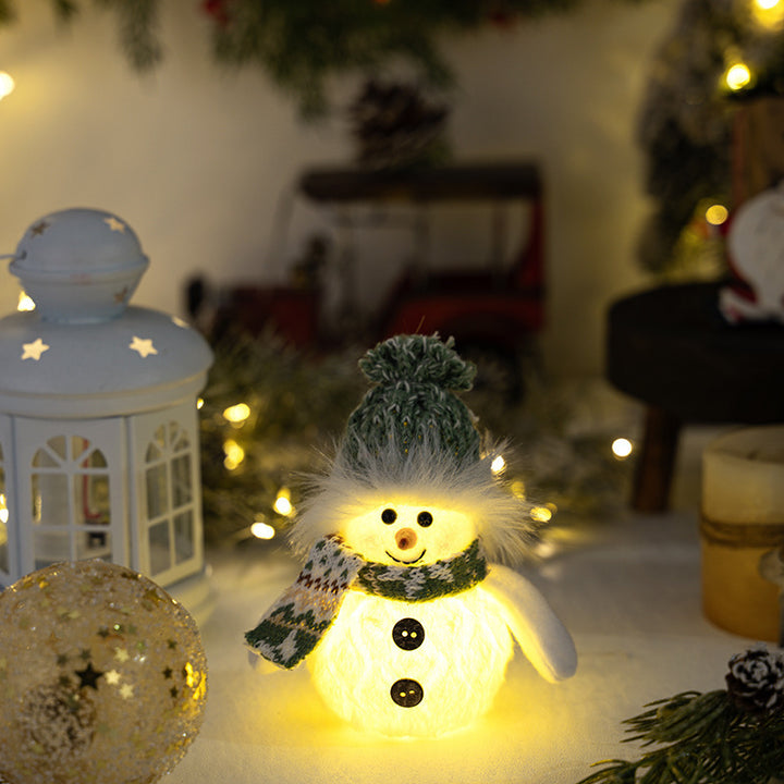 Beleuchtete Schneemannfigur Karnz
