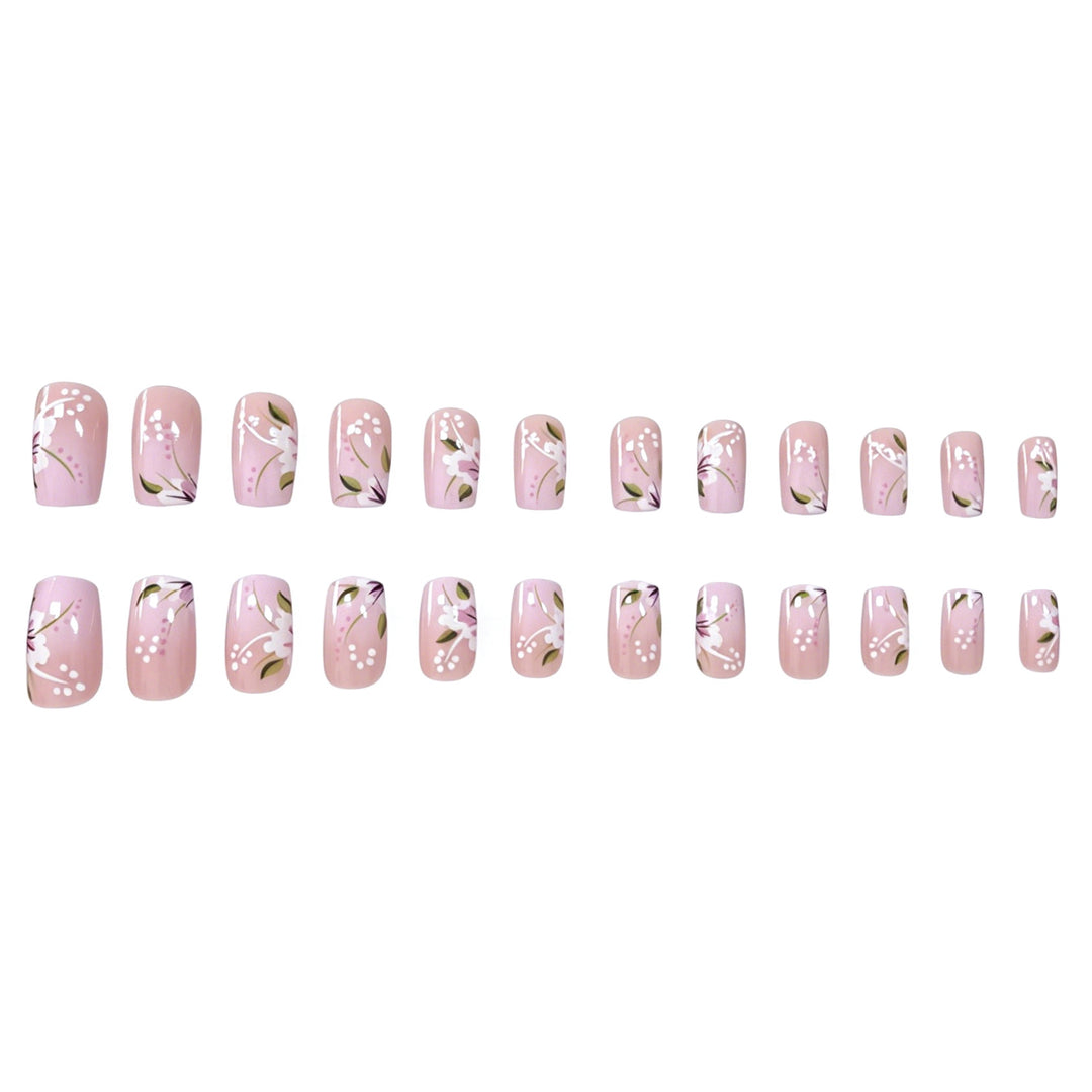 Elegante florale Acryl-Nageldesigns Karnz