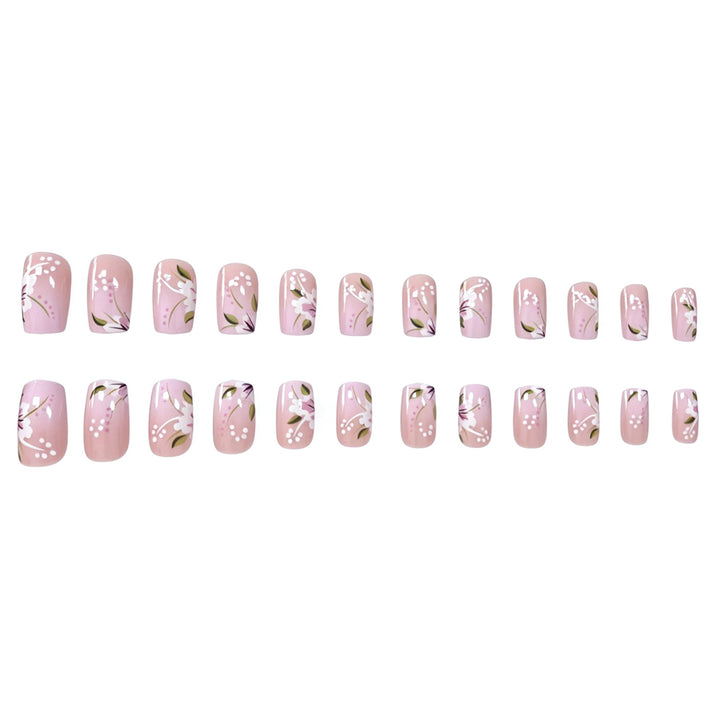Elegante florale Acryl-Nageldesigns Karnz