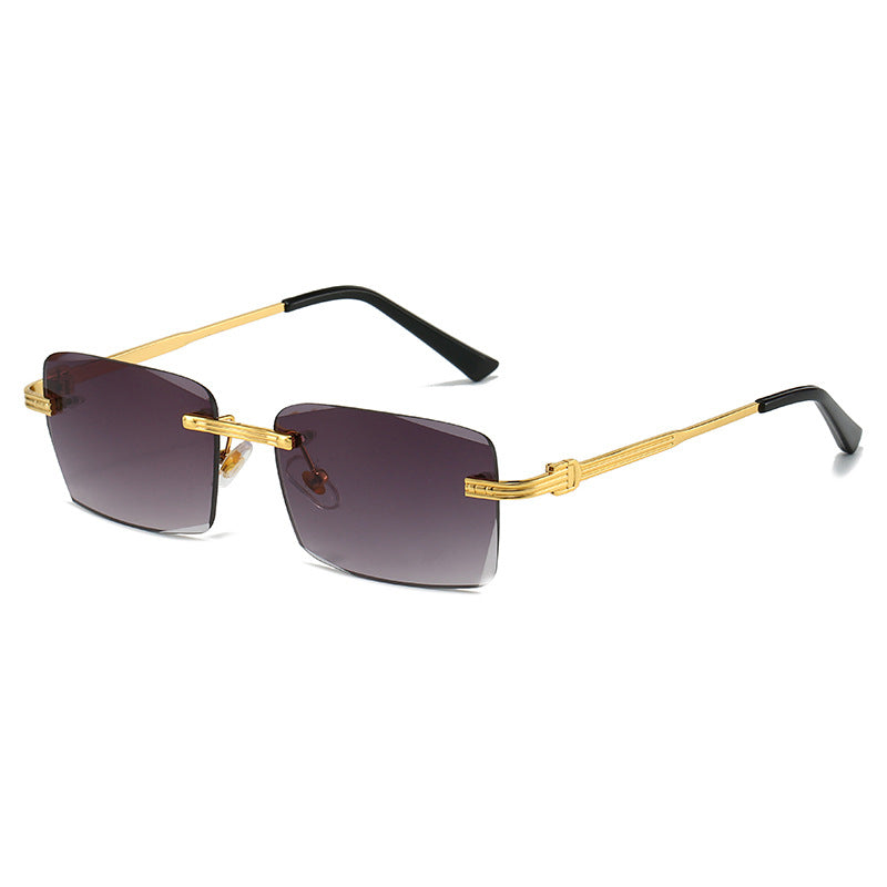 Damen exklusive geometrische Sonnenbrille mit luxuriösen Metallrahmen und polarisierenden Gläsern Karnz