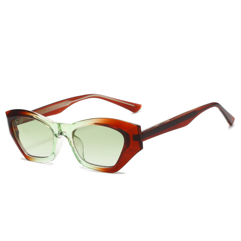 Damen Cat-Eye Sonnenbrille mit modernen transparenten Akzenten Karnz