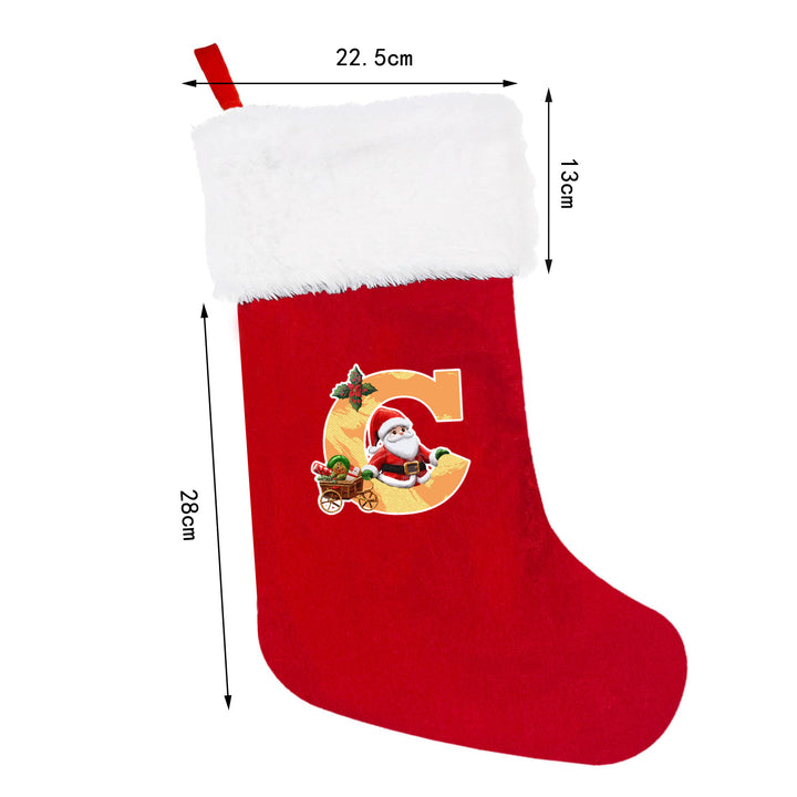 Festlicher Weihnachtsstrumpf mit personalisierbarem Motiv