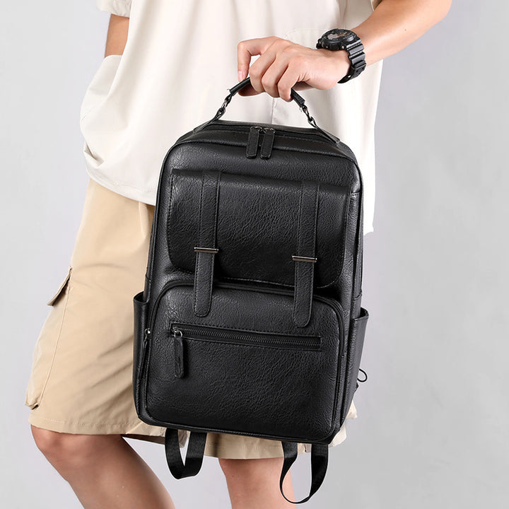 Leder Laptop Rucksack Karnz