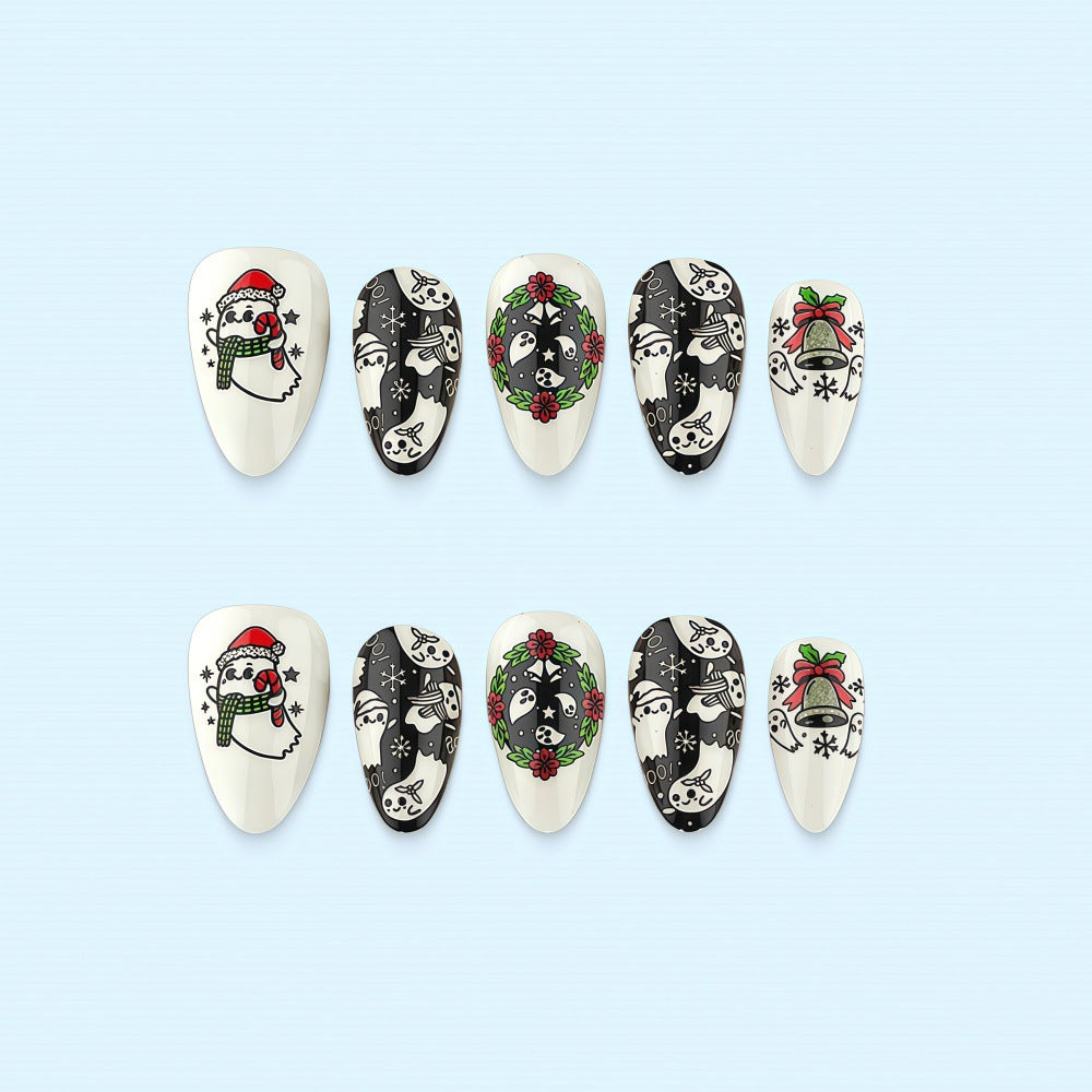 Weihnachtsmotiv Nagel-Set Karnz