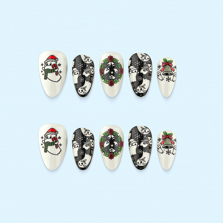 Weihnachtsmotiv Nagel-Set Karnz