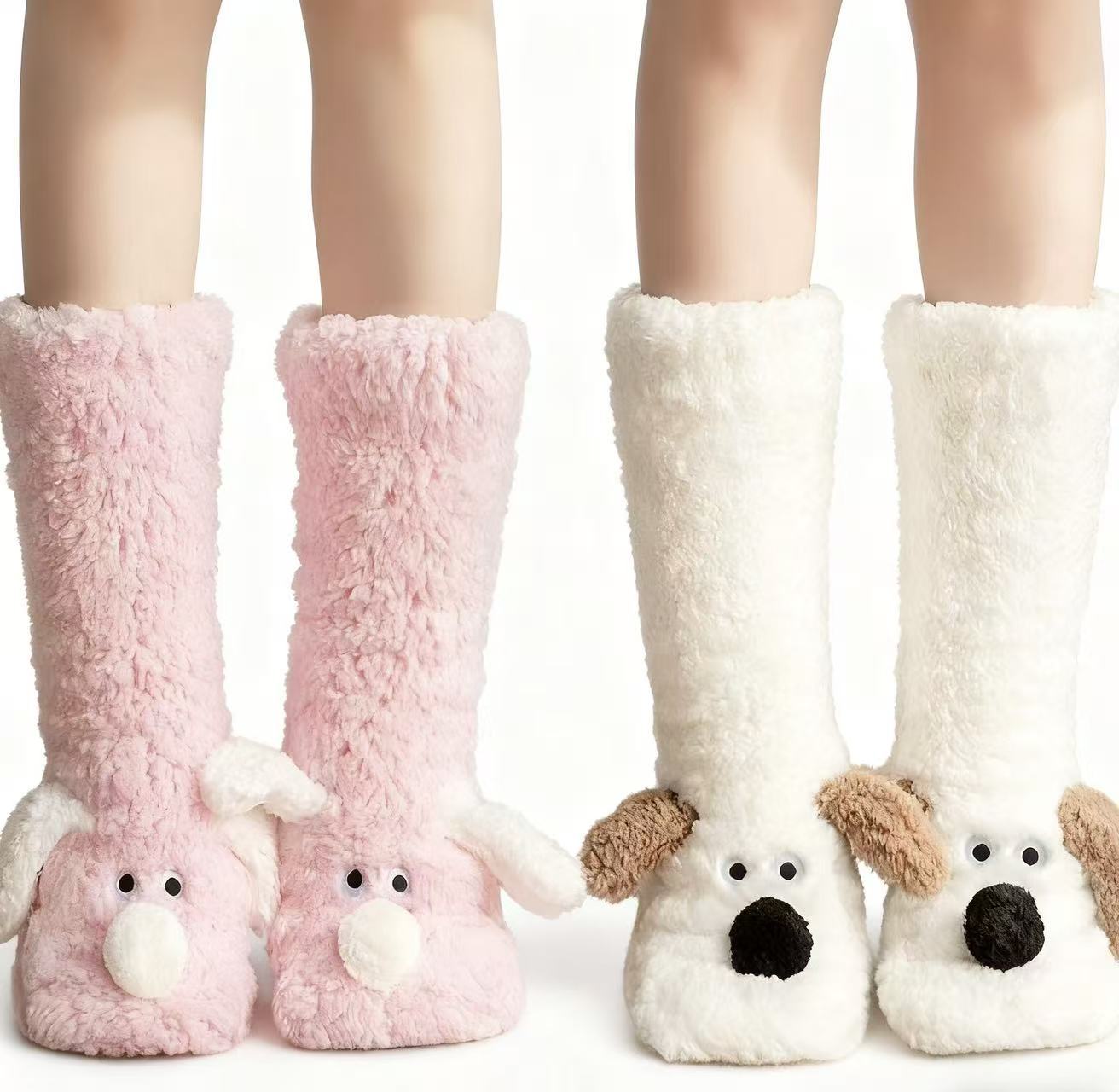 Damen Kuschelige Hundesocken mit tierischem Design Karnz